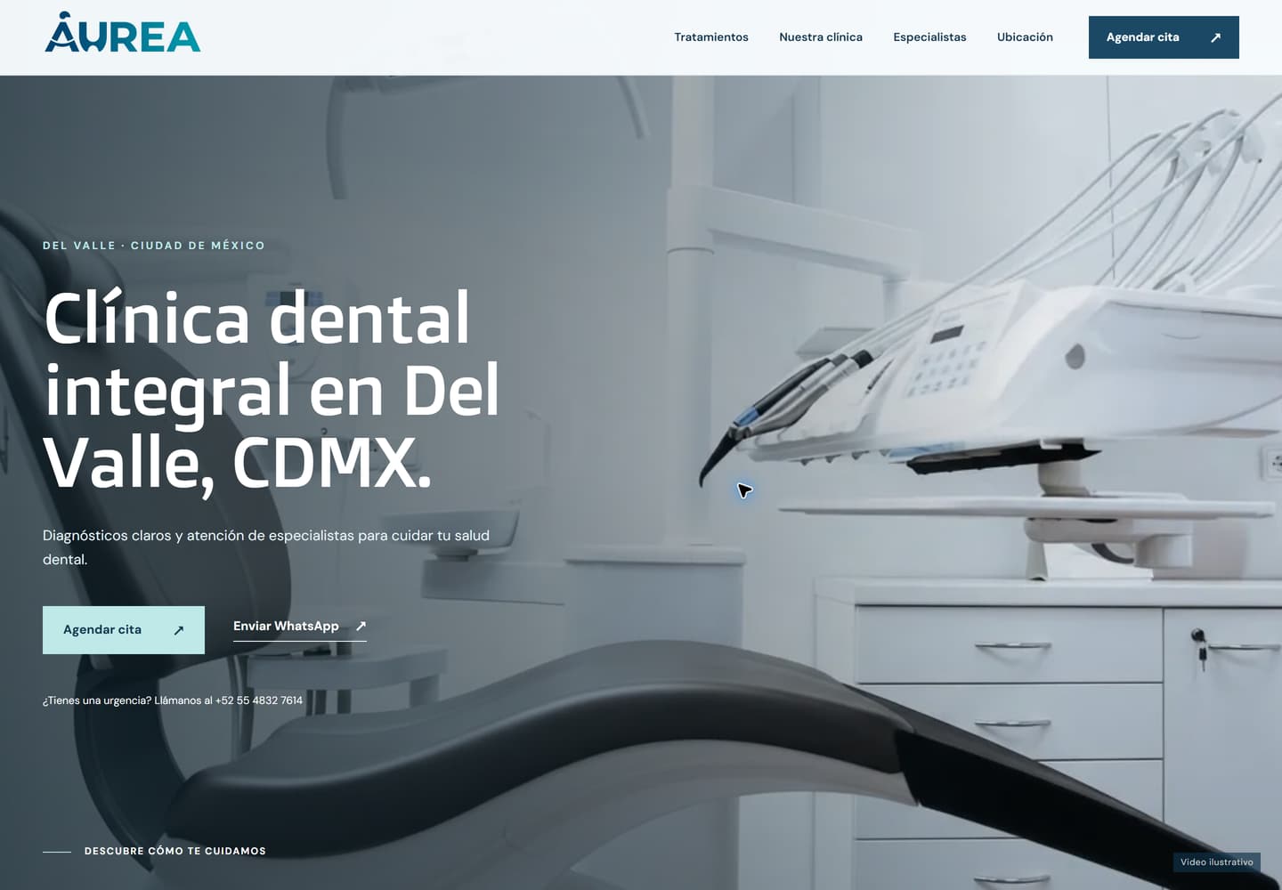 Aurea Dental, Clínica dental: demo real publicada