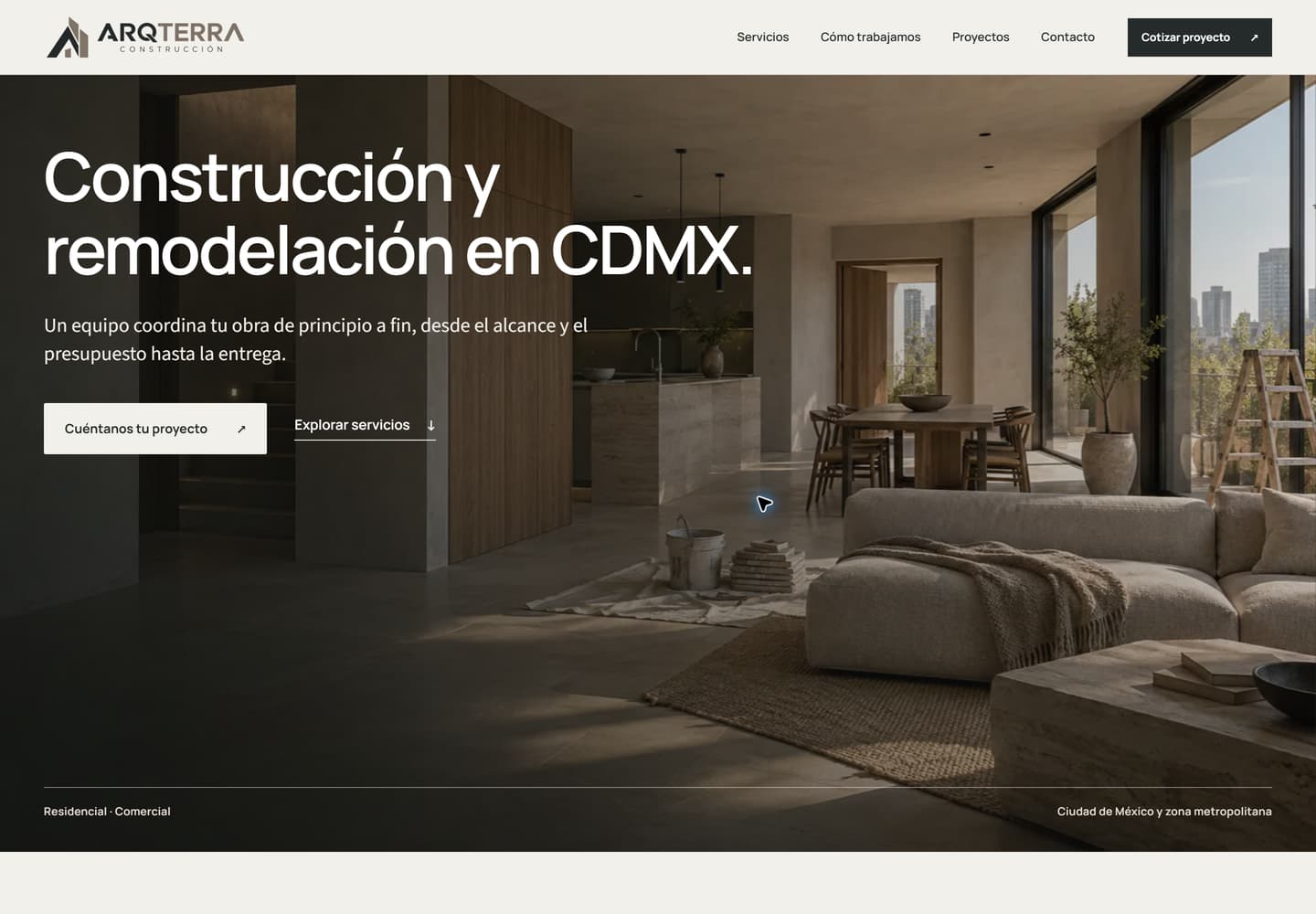 Arqterra, Constructora: demo real publicada