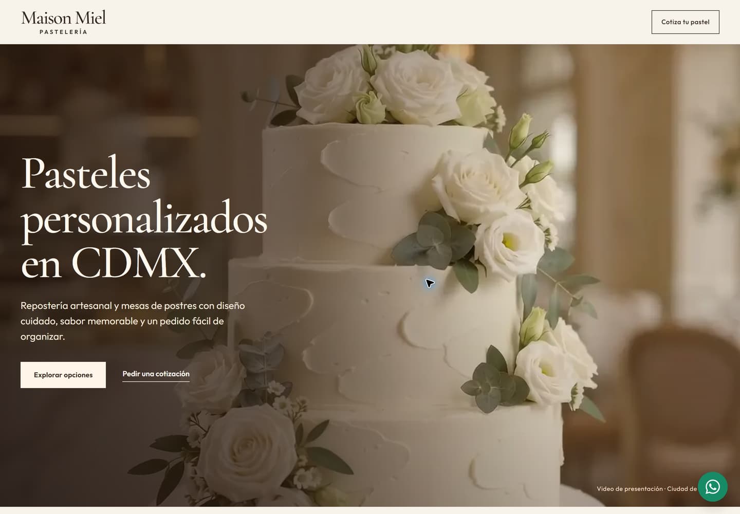 Maison Miel, Pastelería: demo real publicada