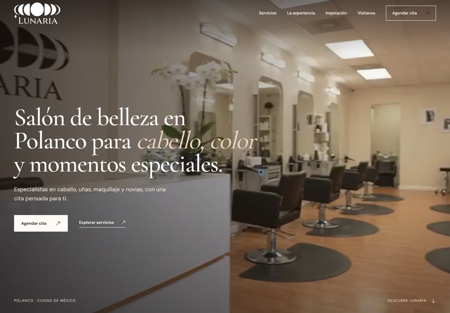 Lunaria, Salón de belleza: demo real publicada